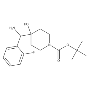Tert-butyl 4-[amino(2-fluorophenyl)methyl]-4-hydroxypiperidine-1-carboxylate Structure