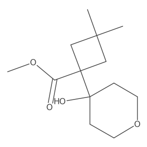 Methyl 1-(4-hydroxyoxan-4-yl)-3,3-dimethylcyclobutane-1-carboxylate Structure