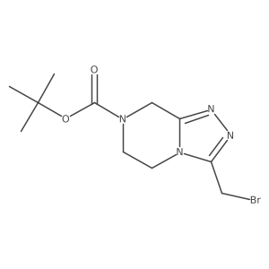tert-butyl 3-(bromomethyl)-6,8-dihydro-5H-[1,2,4]triazolo[4,3-a]pyrazine-7-carboxylate结构式