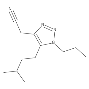 2-[5-(3-methylbutyl)-1-propyl-1H-1,2,3-triazol-4-yl]acetonitrile结构式