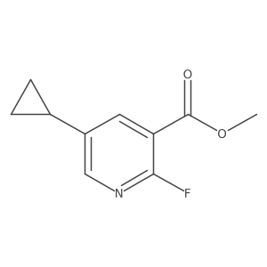 Methyl 5-cyclopropyl-2-fluoronicotinate结构式