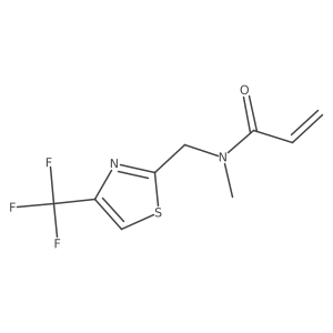 N-methyl-N-[[4-(trifluoromethyl)-1,3-thiazol-2-yl]methyl]prop-2-enamide结构式