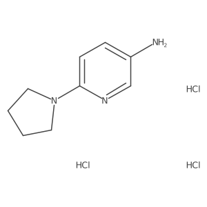 6-(1-Pyrrolidinyl)-3-pyridinamine 3HCl Structure