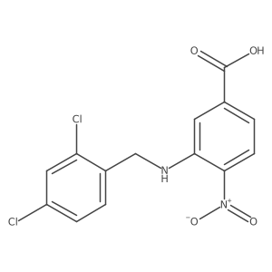 3-(2,4-Dichlorobenzylamino)-4-nitrobenzoic acid结构式