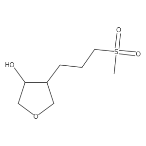 rac-(3R,4S)-4-(3-methanesulfonylpropyl)oxolan-3-ol结构式