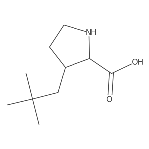 rac-(2R,3R)-3-(2,2-dimethylpropyl)pyrrolidine-2-carboxylic acid Structure