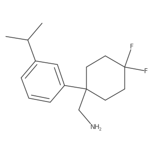 {4,4-Difluoro-1-[3-(propan-2-yl)phenyl]cyclohexyl}methanamine Structure