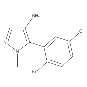 5-(2-bromo-5-chlorophenyl)-1-methyl-1H-pyrazol-4-amine Structure