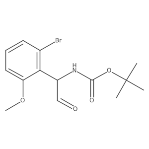 tert-butyl N-[1-(2-bromo-6-methoxyphenyl)-2-oxoethyl]carbamate结构式