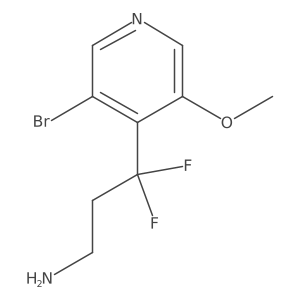 3-(3-Bromo-5-methoxypyridin-4-yl)-3,3-difluoropropan-1-amine结构式