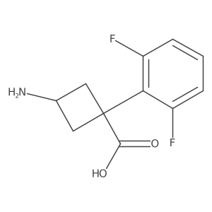 3-Amino-1-(2,6-difluorophenyl)cyclobutane-1-carboxylic acid Structure