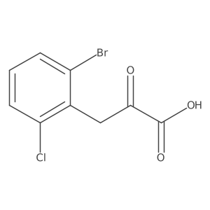 3-(2-Bromo-6-chlorophenyl)-2-oxopropanoic acid Structure