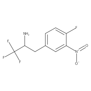 1,1,1-Trifluoro-3-(4-fluoro-3-nitrophenyl)propan-2-amine结构式
