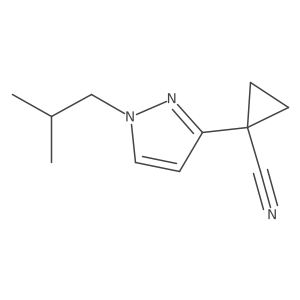 1-[1-(2-methylpropyl)-1H-pyrazol-3-yl]cyclopropane-1-carbonitrile结构式