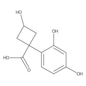 1-(2,4-Dihydroxyphenyl)-3-hydroxycyclobutane-1-carboxylic acid Structure