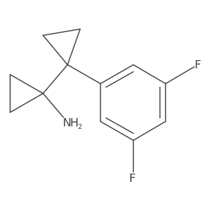 1-[1-(3,5-Difluorophenyl)cyclopropyl]cyclopropan-1-amine结构式