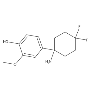 4-(1-Amino-4,4-difluorocyclohexyl)-2-methoxyphenol结构式
