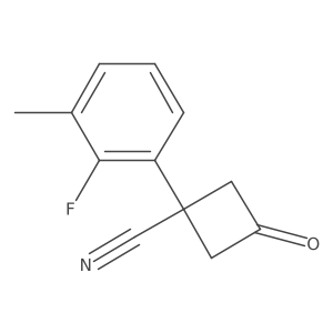 1-(2-Fluoro-3-methylphenyl)-3-oxocyclobutane-1-carbonitrile结构式