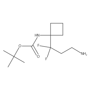 tert-butyl N-[1-(3-amino-1,1-difluoropropyl)cyclobutyl]carbamate Structure