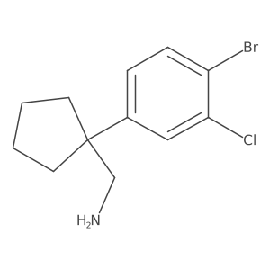 [1-(4-Bromo-3-chlorophenyl)cyclopentyl]methanamine结构式