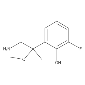 2-(1-Amino-2-methoxypropan-2-yl)-6-fluorophenol结构式