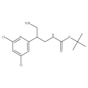tert-butyl N-[3-amino-2-(4,6-dichloropyridin-2-yl)propyl]carbamate结构式