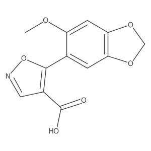 5-(6-Methoxy-1,3-dioxaindan-5-yl)-1,2-oxazole-4-carboxylic acid结构式