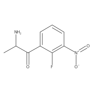 2-Amino-1-(2-fluoro-3-nitrophenyl)propan-1-one Structure