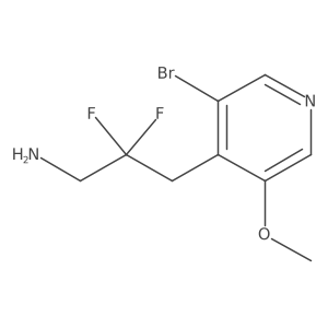 3-(3-Bromo-5-methoxypyridin-4-yl)-2,2-difluoropropan-1-amine Structure