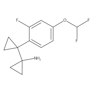 1-{1-[4-(Difluoromethoxy)-2-fluorophenyl]cyclopropyl}cyclopropan-1-amine Structure