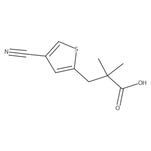 3-(4-Cyanothiophen-2-yl)-2,2-dimethylpropanoic acid结构式