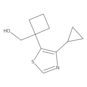 [1-(4-Cyclopropyl-1,3-thiazol-5-yl)cyclobutyl]methanol结构式