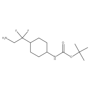 tert-butyl N-[4-(2-amino-1,1-difluoroethyl)cyclohexyl]carbamate Structure