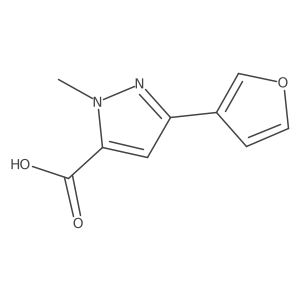 3-(furan-3-yl)-1-methyl-1H-pyrazole-5-carboxylic acid Structure