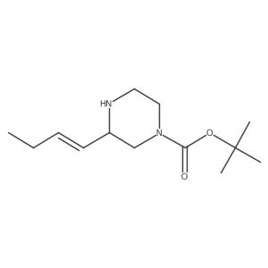 Tert-butyl 3-(but-1-en-1-yl)piperazine-1-carboxylate Structure