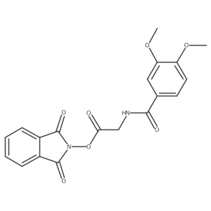 1,3-dioxo-2,3-dihydro-1H-isoindol-2-yl 2-[(3,4-dimethoxyphenyl)formamido]acetate Structure