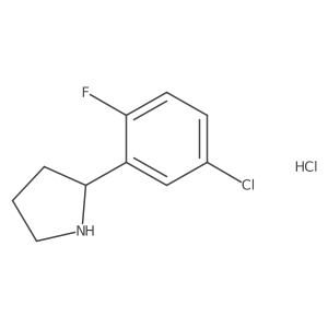2-(5-Chloro-2-fluorophenyl)pyrrolidine;hydrochloride Structure