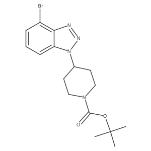 tert-butyl 4-(4-bromo-1H-1,2,3-benzotriazol-1-yl)piperidine-1-carboxylate Structure
