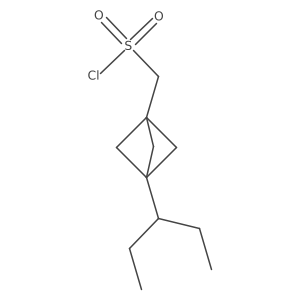 (3-Pentan-3-yl-1-bicyclo[1.1.1]pentanyl)methanesulfonyl chloride Structure