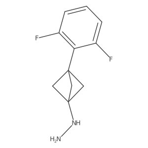 [3-(2,6-Difluorophenyl)-1-bicyclo[1.1.1]pentanyl]hydrazine Structure
