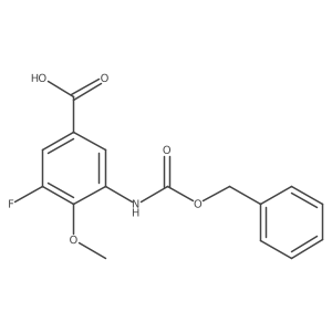 3-Fluoro-4-methoxy-5-(phenylmethoxycarbonylamino)benzoic acid Structure