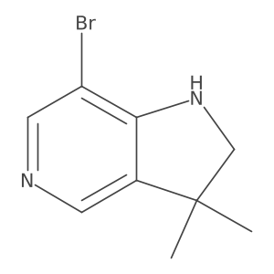 7-Bromo-3,3-dimethyl-2,3-dihydro-1H-pyrrolo[3,2-c]pyridine结构式