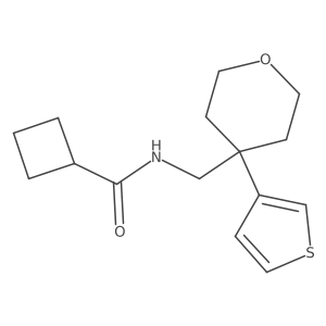 N-{[4-(thiophen-3-yl)oxan-4-yl]methyl}cyclobutanecarboxamide Structure