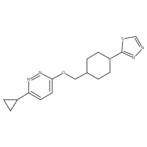 3-Cyclopropyl-6-{[1-(1,3,4-thiadiazol-2-yl)piperidin-4-yl]methoxy}pyridazine结构式