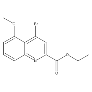 Ethyl 4-bromo-5-methoxyquinoline-2-carboxylate结构式