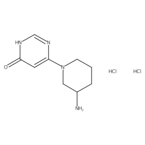 4-(3-Aminopiperidin-1-yl)-1H-pyrimidin-6-one;dihydrochloride结构式