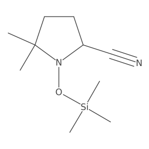 5,5-Dimethyl-1-((trimethylsilyl)oxy)pyrrolidine-2-carbonitrile结构式