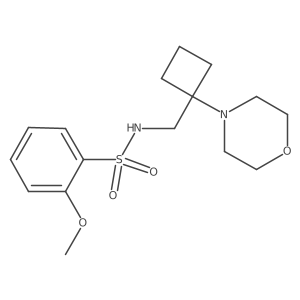 2-methoxy-N-{[1-(morpholin-4-yl)cyclobutyl]methyl}benzene-1-sulfonamide结构式
