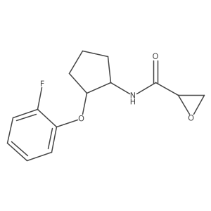 N-[(1S,2R)-2-(2-Fluorophenoxy)cyclopentyl]oxirane-2-carboxamide结构式