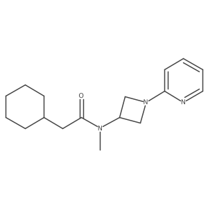 2-Cyclohexyl-N-methyl-N-(1-pyridin-2-ylazetidin-3-yl)acetamide结构式